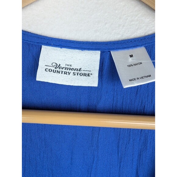 Vermont Country Store Royal Blue Textured Maxi Dress M - Picture 3 of 6
